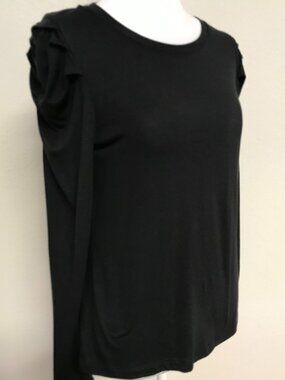 Banana Republic Threadsoft Modal Top S Black Long Sleeve Tee